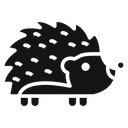 Hedgehog Black Filled icon