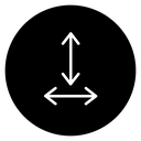 Height and width 2 icon