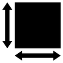 Height and width icon