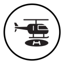 Helicopter helipad icon