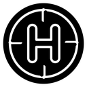 Helicopter helipad icon