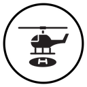 Helicopter helipad icon