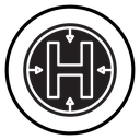 Helicopter helipad icon