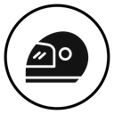 Helmet Black Filled icon