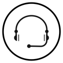 Helpdesk Headphone Black Filled icon