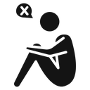 Helpless human icon