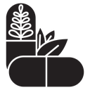 Herbal capsule icon