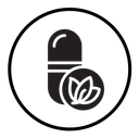 Herbal capsule icon
