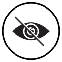 Hide Black Filled icon