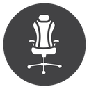 High-Back Gaming Chair Black Filled icon