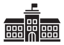 High school building icon