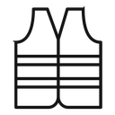 High visibility vest icon