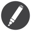 Highlighter Cap Lines Black Filled icon