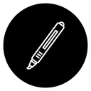 Highlighter Pen Black Filled icon