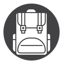 Hiking backpack icon