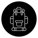 Hiking backpack icon