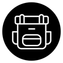 Hiking backpack icon