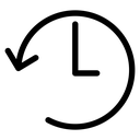 History Clock Rewind Arrow icon