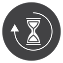 History Hourglass Black Filled icon