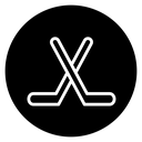 Hockey sticks icon