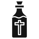 Holy water bottle icon