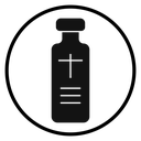 Holy water bottle icon