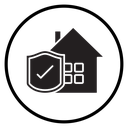Home insurance Black Filled icon