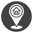 Home Location Pin Black Filled icon