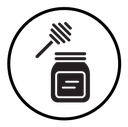 Honey jar with dipper icon