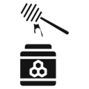 Honey jar with dipper icon