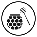 Honey jar with dipper icon