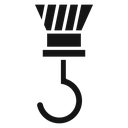 Hook Black Filled icon