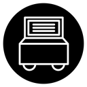 Horizontal shop refrigerator icon