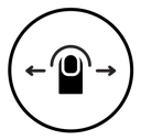 Horizontal swipe Flick icon