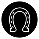 Horseshoe Black Filled icon