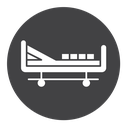 Hospital bed Black Filled icon