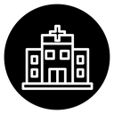 Hospital building icon