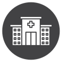 Hospital Black Filled icon