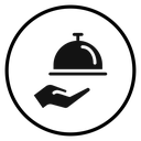 Hospitality industry Black Filled icon