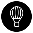 Hot air balloon icon