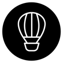 Hot air balloon icon