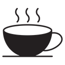 Hot coffee cup icon