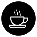 Hot Coffee Cup Black Filled icon