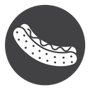 Hot dog Black Filled icon