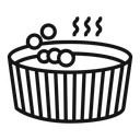 Hot jacuzzi tub icon