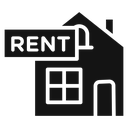 House rent Black Filled icon
