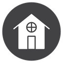House Window Black Filled icon