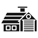 House with garage icon