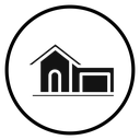 House with garage icon
