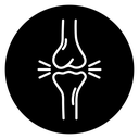 Human knee bone joint icon